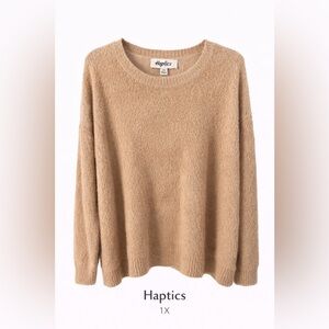 Haptics Cozy Tan Sweater 1x